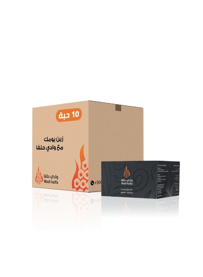 فحم بخور وادي حلفا وسط 60 قرص - 10 علب
