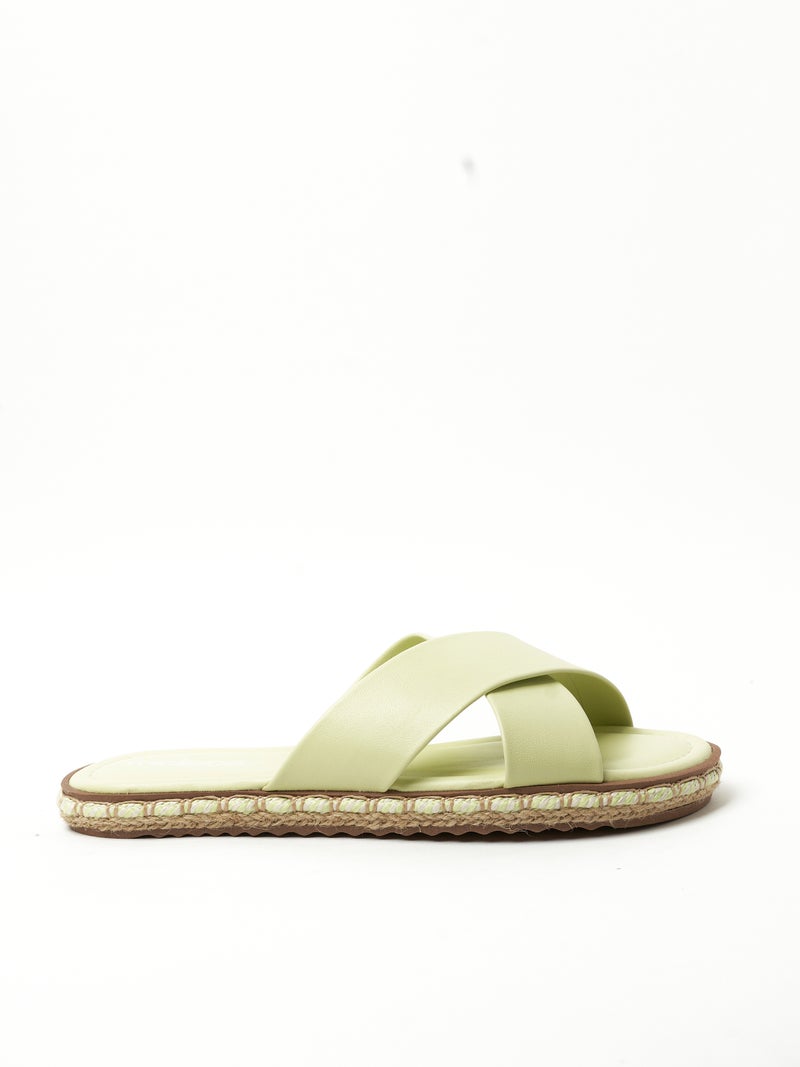 Moleca Ladies Flat Sandals Mint Comfortable, Everyday, Stylish, Flat, Summer, Beach, Casual, Open Toe | Made In Brazil - Image 2