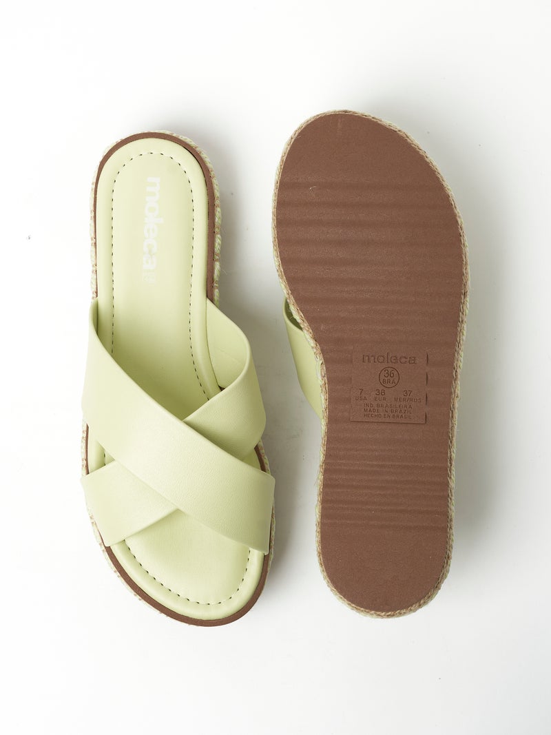 Moleca Ladies Flat Sandals Mint Comfortable, Everyday, Stylish, Flat, Summer, Beach, Casual, Open Toe | Made In Brazil - Image 5