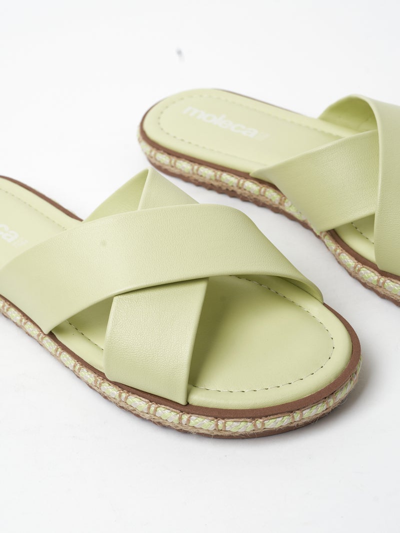 Moleca Ladies Flat Sandals Mint Comfortable, Everyday, Stylish, Flat, Summer, Beach, Casual, Open Toe | Made In Brazil - Image 4