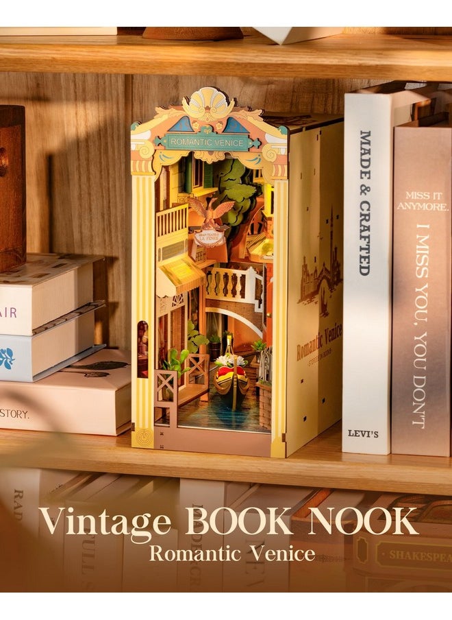 Diy Book Nook Kit For Adults, Miniature Dollhouse Booknook Kit, 3D Wooden Puzzle Creative Decorative Bookends Bookshelf Diorama Insert Crafts Hobbies Gifts (Romantic Venice) - pzsku/ZAC37FC23DFCB9998740AZ/45/_/1732775599/7fea220b-a43c-4ebc-bbd1-f04abbe24f6c