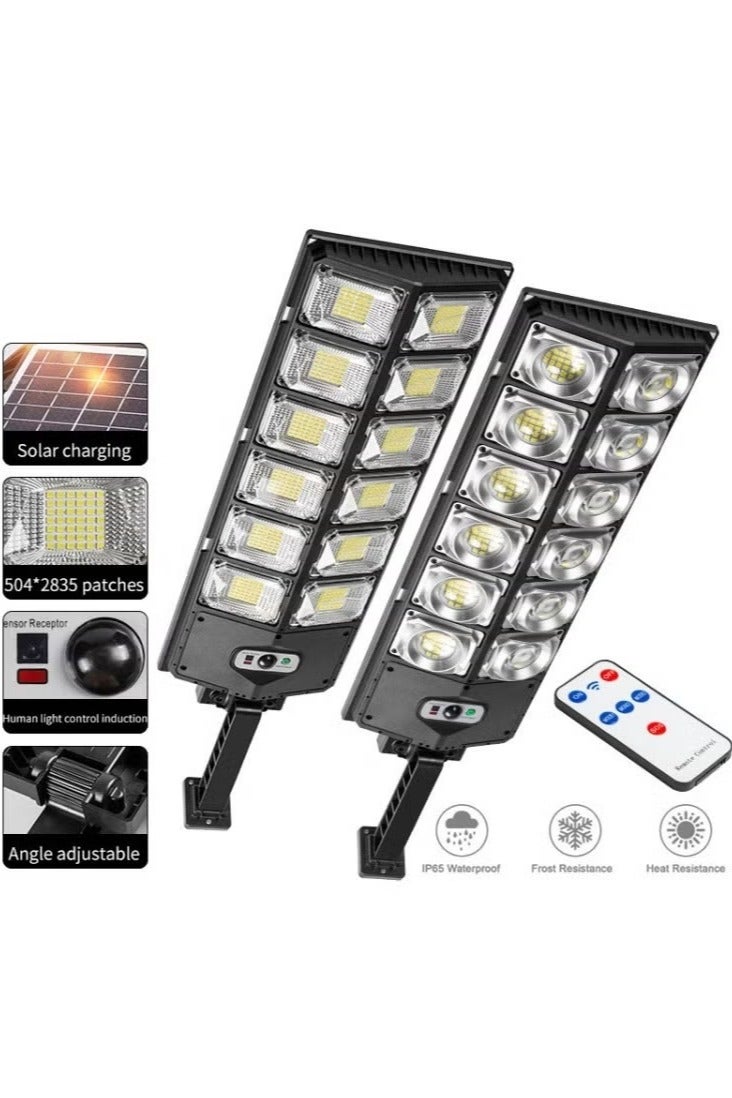 سولار ضوء الشارع بالطاقة الشمسية IP65 من الغسق إلى الفجر في الهواء الطلق مع جهاز تحكم عن بعد مقاوم للماء مثالي لوقوف السيارات وساحة المرآب والحديقة الرائعة - Image 3