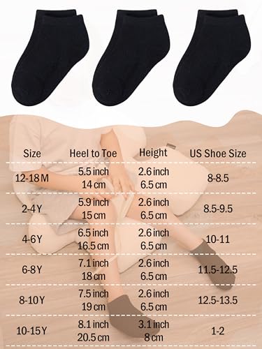 Cooraby 25 Pairs Kids' Socks Low Cut Socks Half Cushion Sport Ankle Athletic Socks for Boys Girls - Image 2