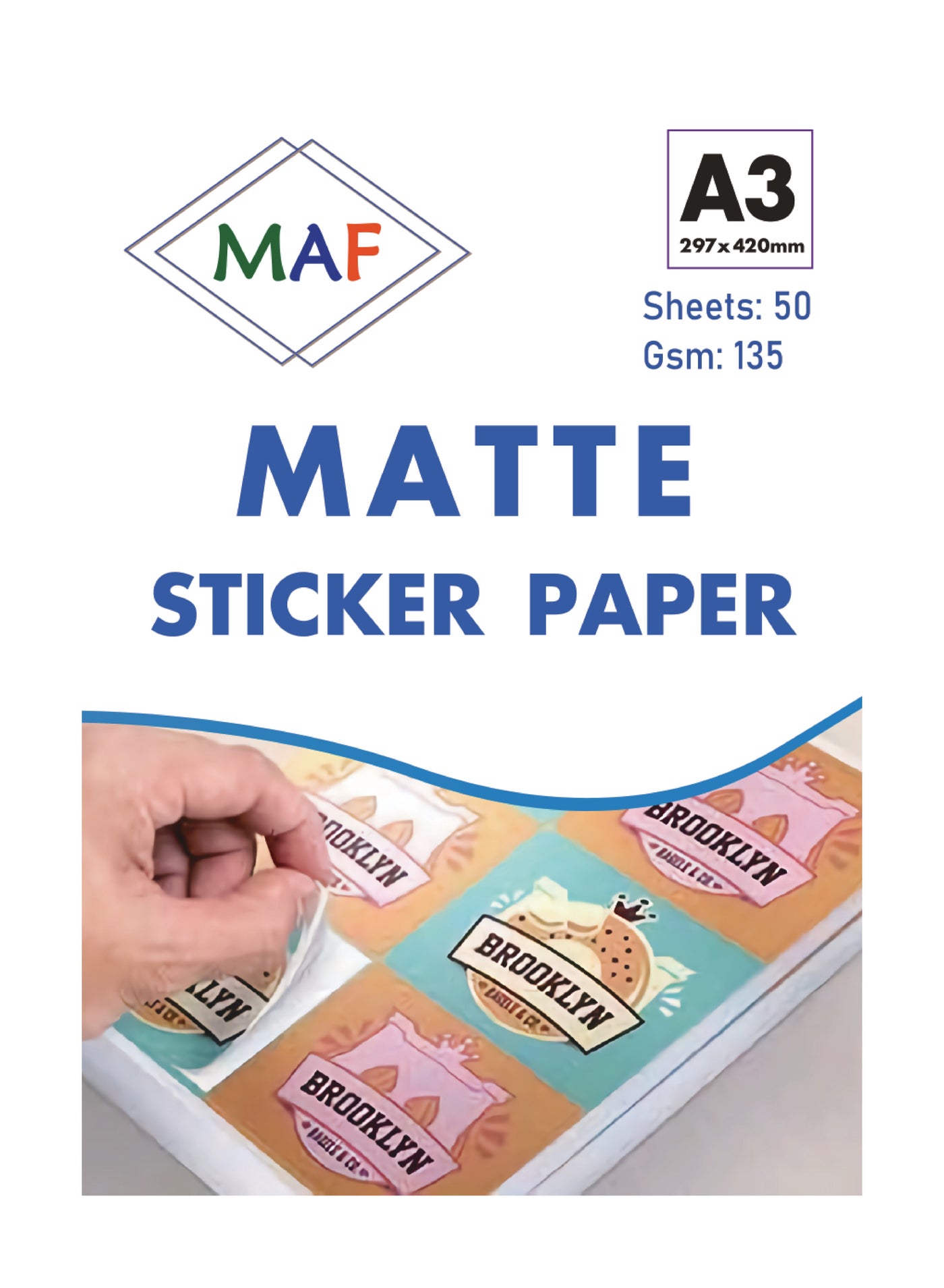 MAF Printing MAF Printing A3 self-adhesive Matte Sticker Paper 135 GSM ZAC381475793C72F5BE00Z