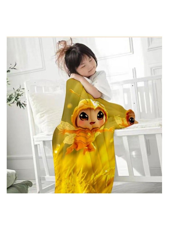 general Children's or student cartoon flannel thin blanket (warm and comfortable, suitable for sleep, games) 100cm*150cm - 1071 - Image 3
