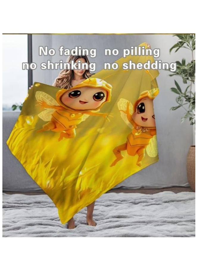 general Children's or student cartoon flannel thin blanket (warm and comfortable, suitable for sleep, games) 100cm*150cm - 1071 - Image 5