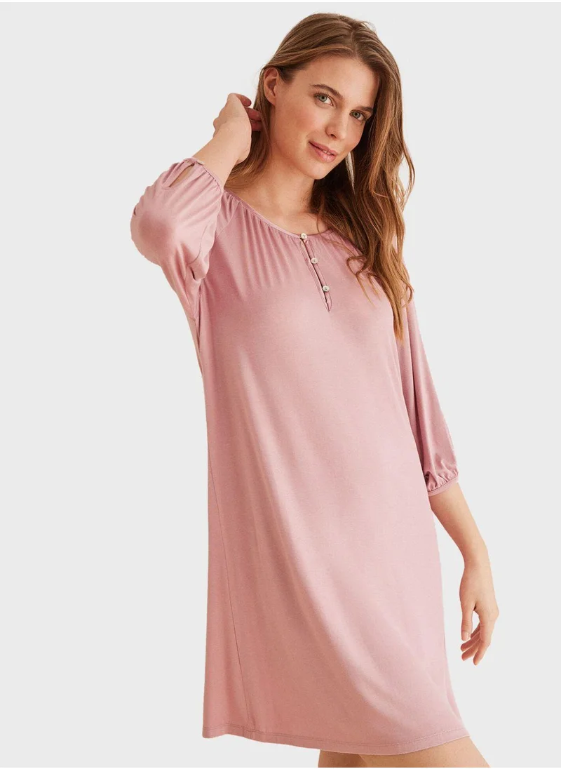 ومن سيكريت Button Detail Nightdress