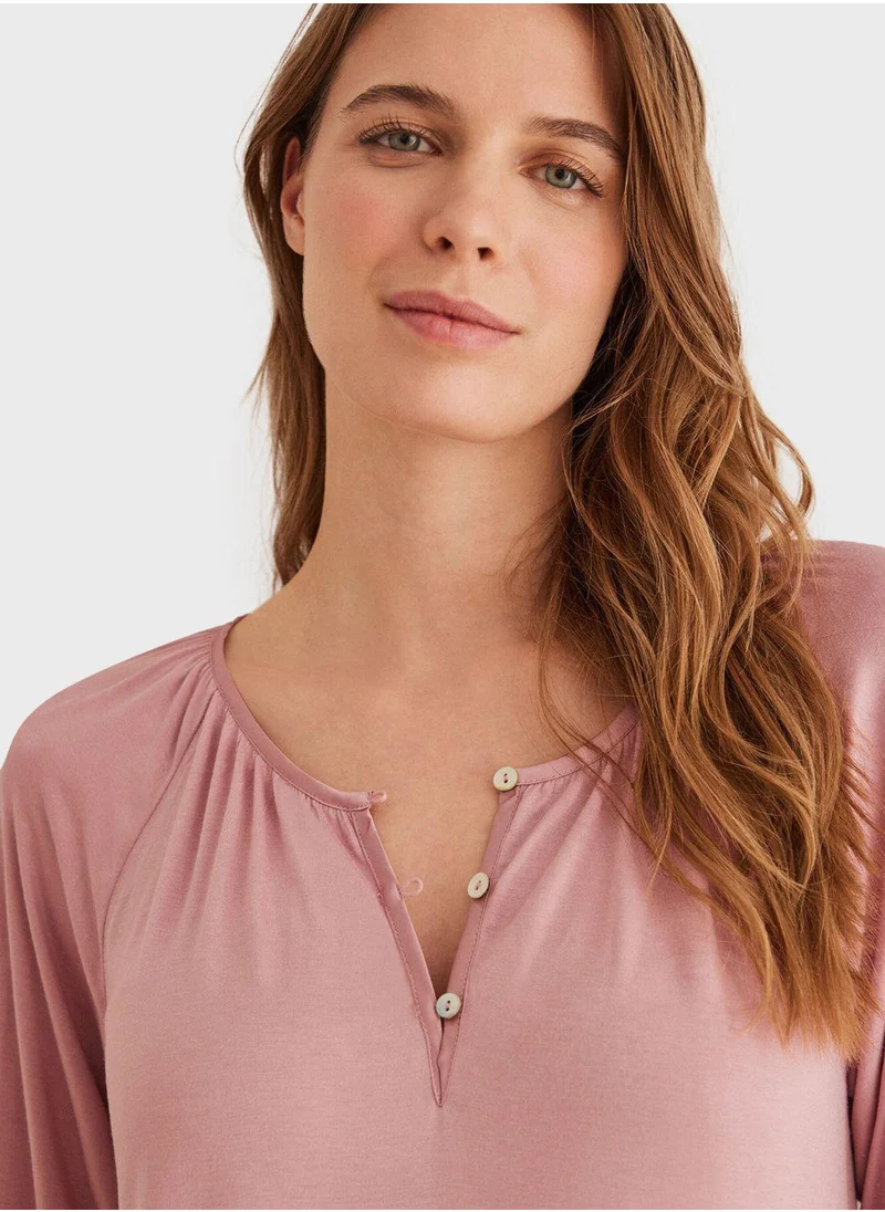 ومن سيكريت Button Detail Nightdress