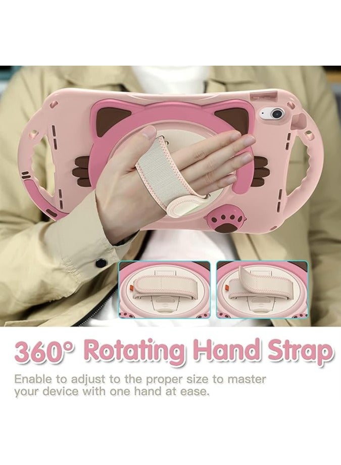 Compatible with iPad 10th Generation 10.9 inch Case 2022 Release Case Cute Kids Boys Girls Case Shockproof Full-Body Drop Case with Rotating Stand/Pencil Holder/Carrying Strap - Image 3