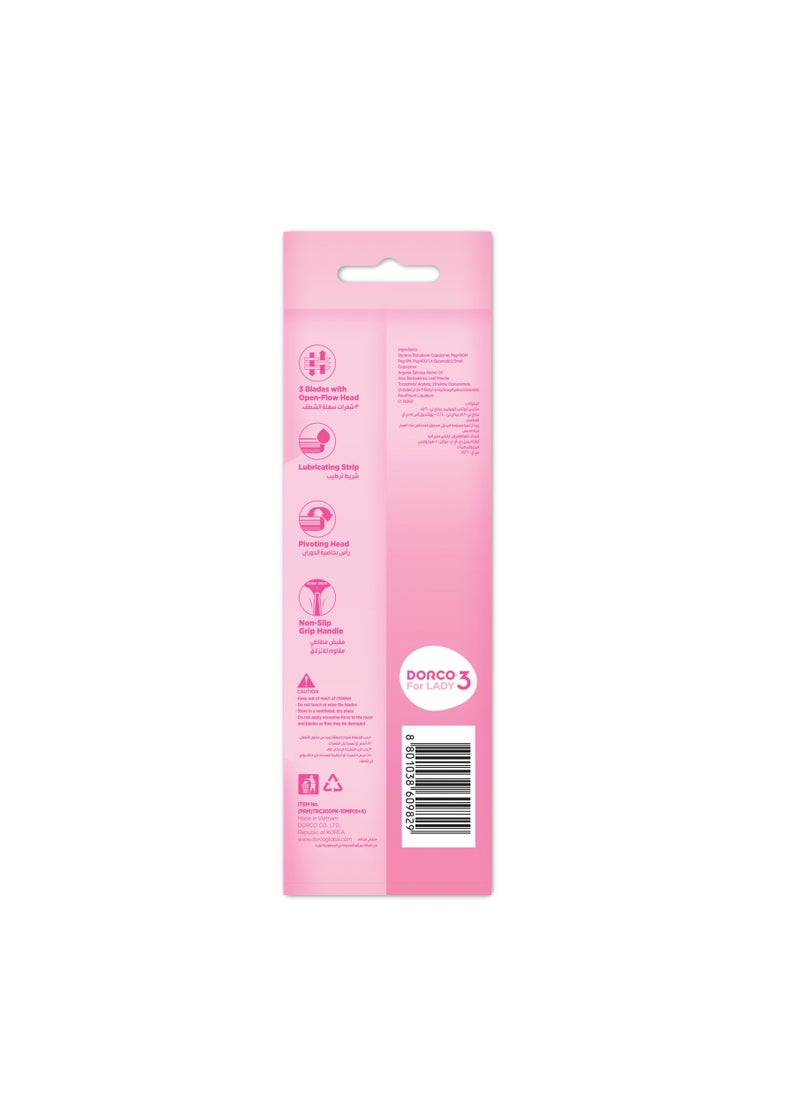 DORCO Dorco Shai3 Women Disposable Razor 6+4  - Image 2