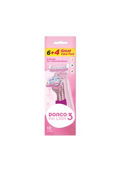 DORCO Dorco Shai3 Women Disposable Razor 6+4  - Image 1