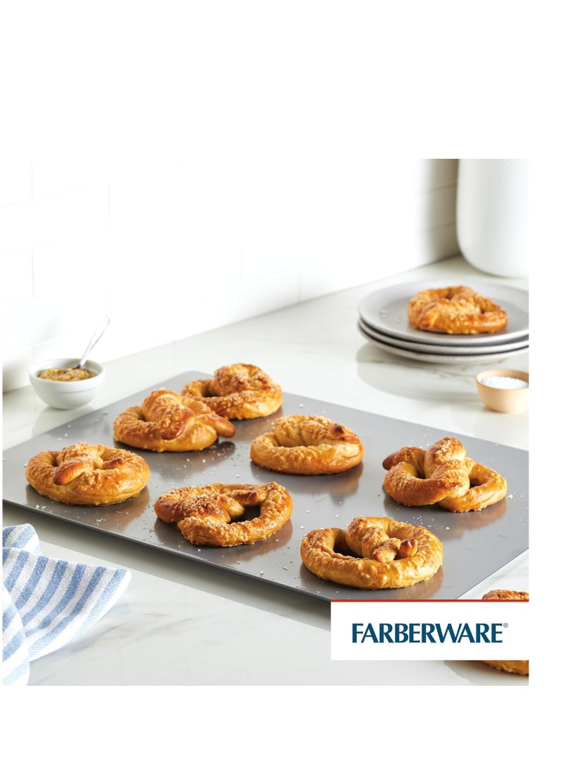 Farberware - Farberware Insulated Bakeware Nonstick Cookie Baking Sheet, 15.5" x 20", Light Gray - Image 1