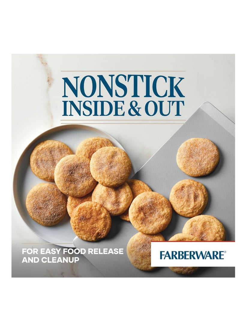 Farberware - Farberware Insulated Bakeware Nonstick Cookie Baking Sheet, 15.5" x 20", Light Gray - Image 1