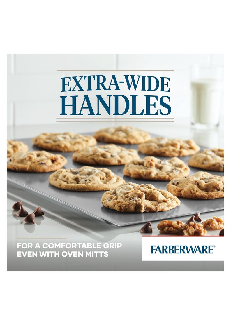 Farberware - Farberware Insulated Bakeware Nonstick Cookie Baking Sheet, 15.5" x 20", Light Gray - Image 1