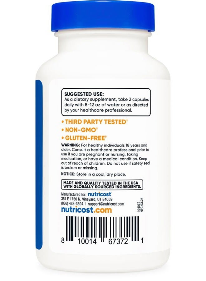 Nutricost Cissus Quadrangularis (1200mg) 120 Capsules - 60 Servings, Gluten Free, Non-GMO, and Vegetarian Friendly - Image 4