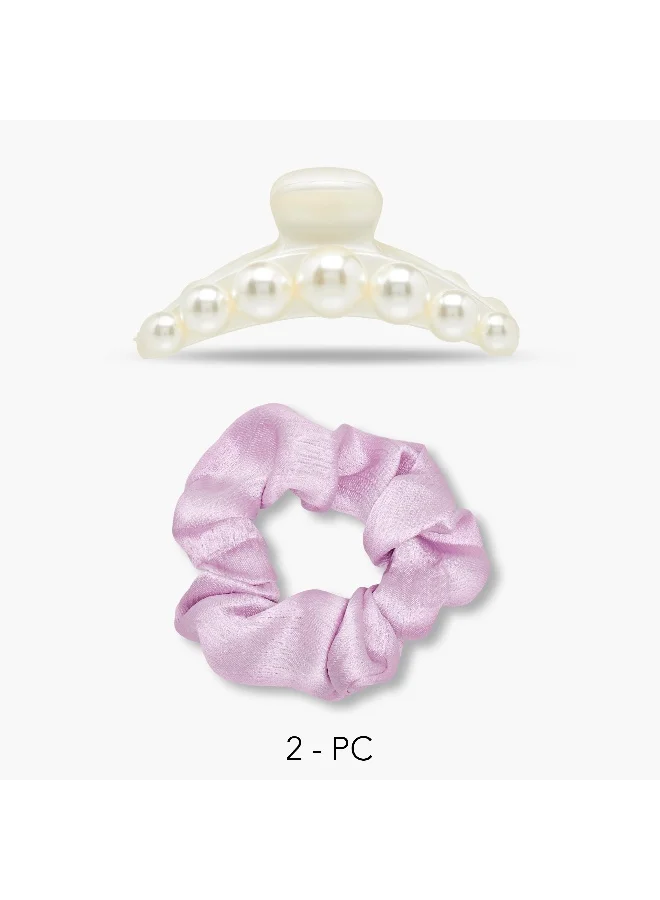 لايف ستايل Set of 2 - Scrunchie and Hair Clamp