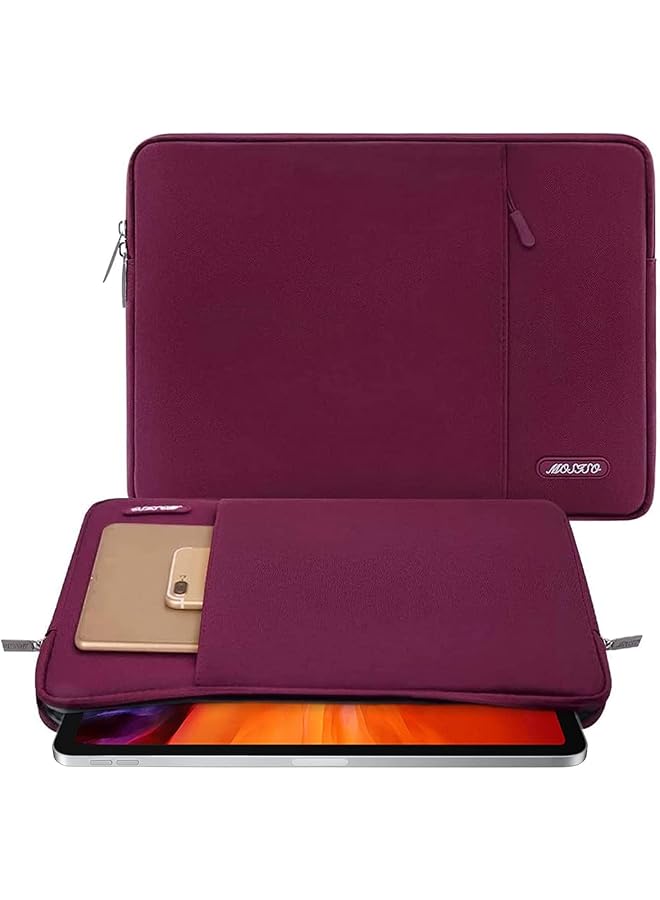 موسيسو حافظة كمبيوتر لوحي متوافقة مع ايباد 10th 10.9 Inch Air 5Th 10.9 Pro 11 M2 9 8 7 10.2 Air 4 10.9 Air 3 10.5 9.7 حقيبة عمودية من البوليستر باللون الأحمر الخمري - Image 2