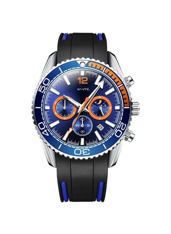 VOGUE VENUE VANTE Series Men's Sport Chronograph Watch with Blue & Orange Accents by VOGUE VENUE-VNT009 - Image 1