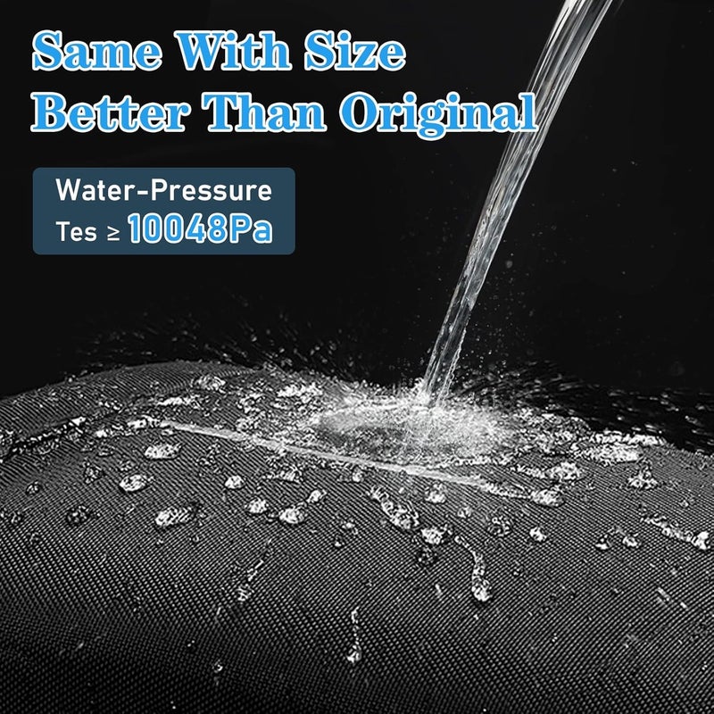 Utheer Grill Cover for Weber Searwood 600 Pellet Grill, Heavy Duty 600D Waterproof Fabric Grill Cover for Weber 3400145, Black - Image 4