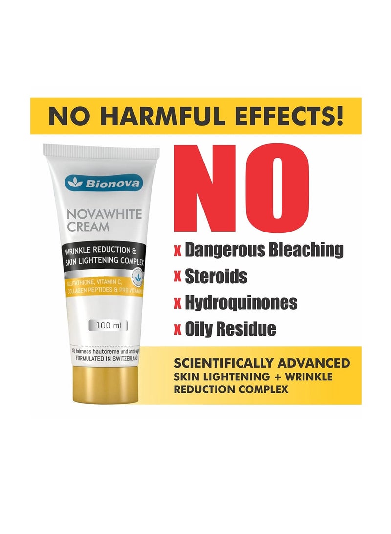 Bionova Novawhite Glutathione and Vitamin-C Cream For Glowing Skin Wrinkle Reduction Complex For Men And Women Suitable For All Skin Types 100 ml - Image 2