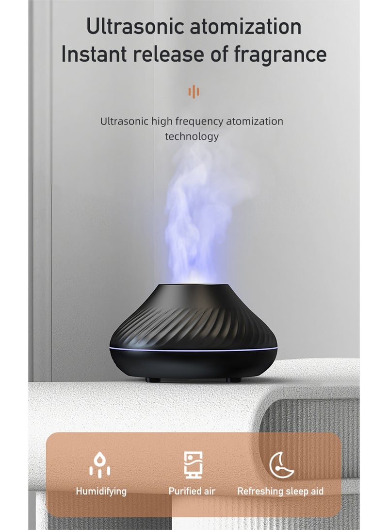 مي فازا لون الزيت العطري الناشر الهواء مرطب 130ml ، 7 لون اللهب لا ضوضاء ، مناسبة للعائلات والمكاتب واليوغا ، التلقائي إيقاف الحماية - Image 5