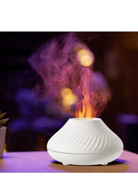 Essential Oil Colorful Air Aroma Diffuser Humidifier 130ml,7 Flame Color Noiseless For Home, Office, Yoga With Auto-Off Protection