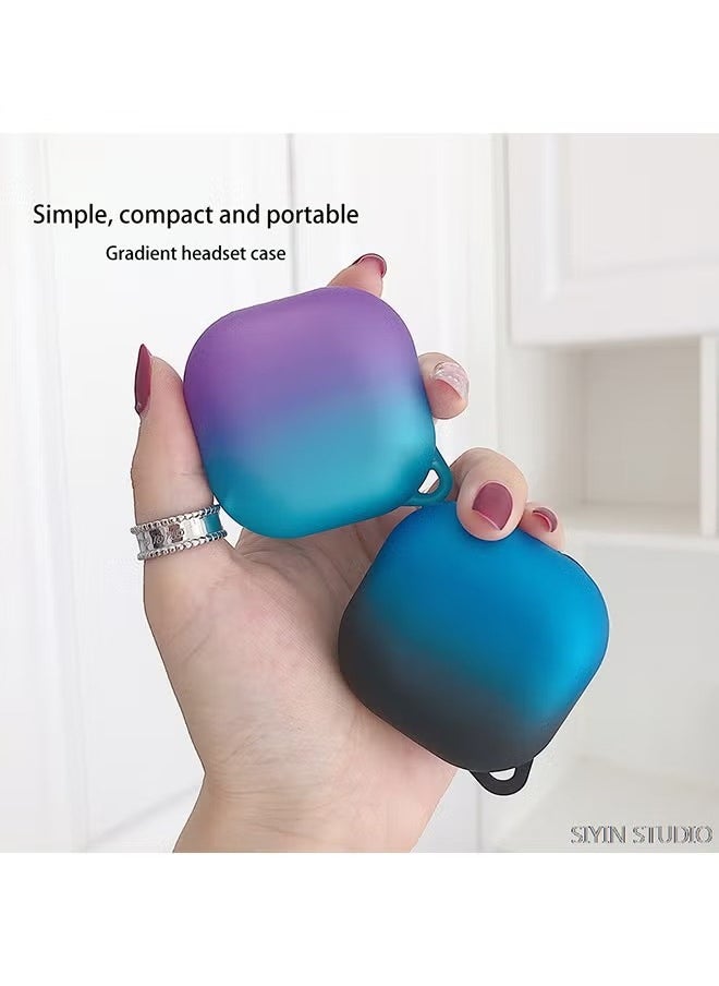 Ozone Case Compatible with Samsung Galaxy Buds 2 Pro Galaxy Buds 2 Galaxy Buds Pro Galaxy Buds Live Gradient Hard PC Shockproof Case Cover-Purple Blue 