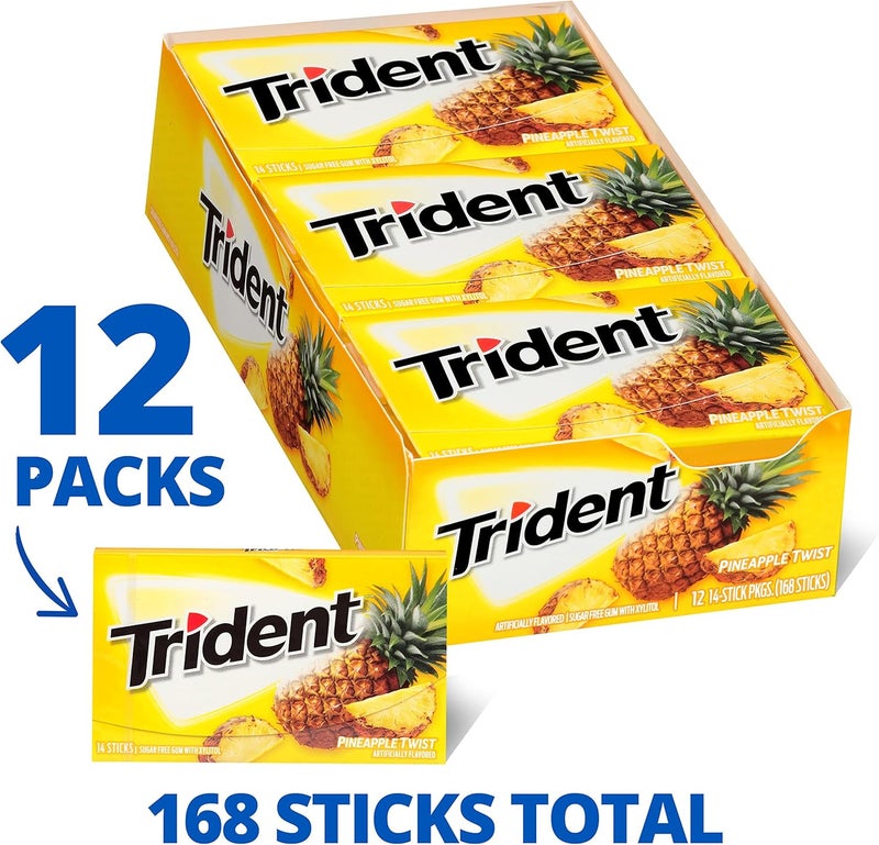 Trident Pineapple Twist Sugar Free Gum - Image 4