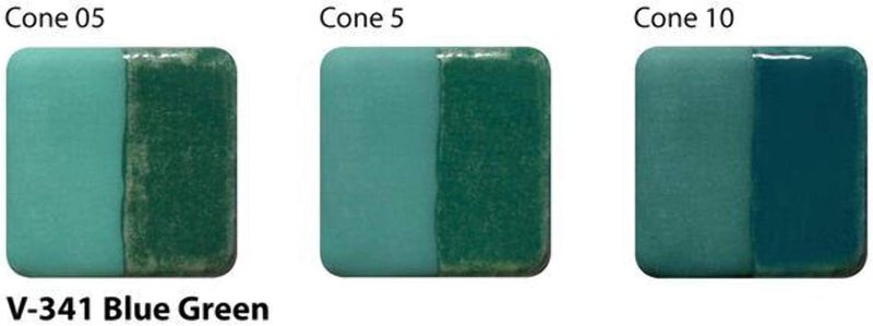 Amaco Velvet Underglaze - 2 Ounce Jar - V-341 Blue Green - Image 2