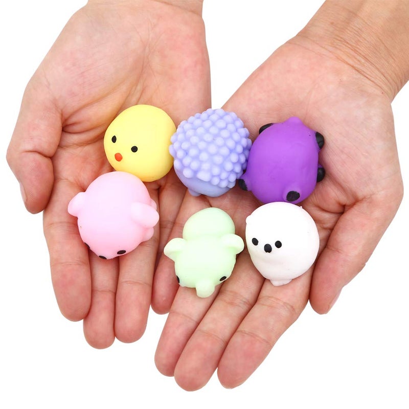 كينجياو Kingyao Squishies Squishy Toy 24pcs Party Party Favors للأطفال Mochi Squishy Toy Moji Kids Mini Kawaii Squishies Mochi الإجهاد القلق Toyiety Toys Easter Stains Follers مع صندوق التخزين - Image 4