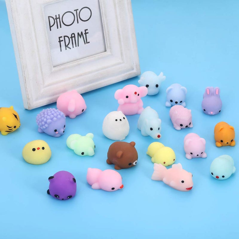 كينجياو Kingyao Squishies Squishy Toy 24pcs Party Party Favors للأطفال Mochi Squishy Toy Moji Kids Mini Kawaii Squishies Mochi الإجهاد القلق Toyiety Toys Easter Stains Follers مع صندوق التخزين - Image 5