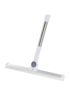 Generic Adjustable Stainless Steel Floor Scraper, Long Handle Silicone Magic Broom, Bathroom Hair Cleaner, Easy to Clean, Non-Stick Hair, 180° Rotation, Suitable for Car Glass, Marble, Tiles, Floors / 103 X 35 cm  - Image 1