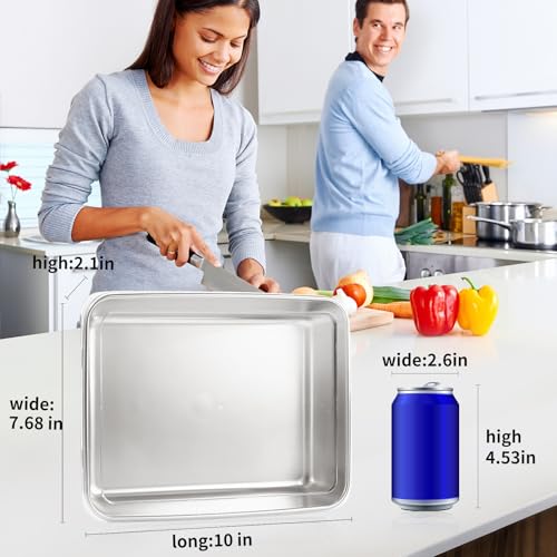 GIUOIDUO Stainless Steel Lunch Box 6-Pack,Stackable Snack Storage Boxes, Lid Food Container, Reusable Food Storage Container for Travel and Work, Dishwasher Safe, Freezer Safe - Image 2