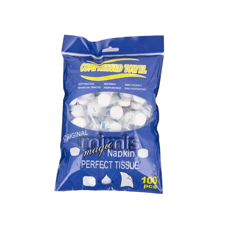 Ai-Fun 100PCS Compressed Magic Towel, Napkin Tissue, Camping Wipes, Coin Tissue, Disposable Just add Water - Image 1