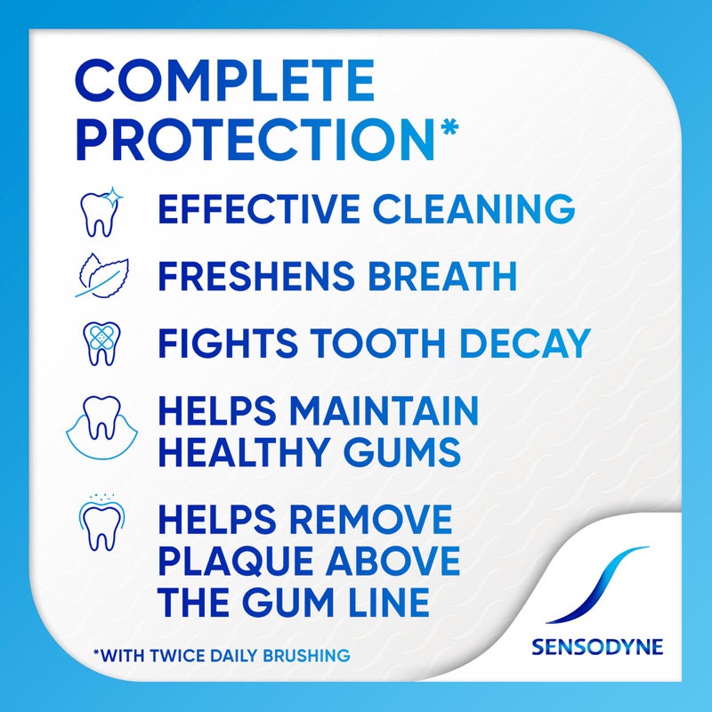 Sensodyne Complete Protection Sensitive Toothpaste For Gingivitis, Sensitive Teeth Treatment, Extra Fresh - 3.4 Ounces (Pack of 2) - Image 3