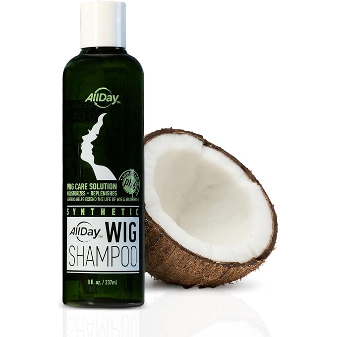 AllDay Locks Synthetic Wig Shampoo | Revitalizes and Refreshes | Cleanses & Extends Lifespan of Wigs & Hairpieces | Soft & Fresh Feeling, Grape Scent | 8 oz - Image 1