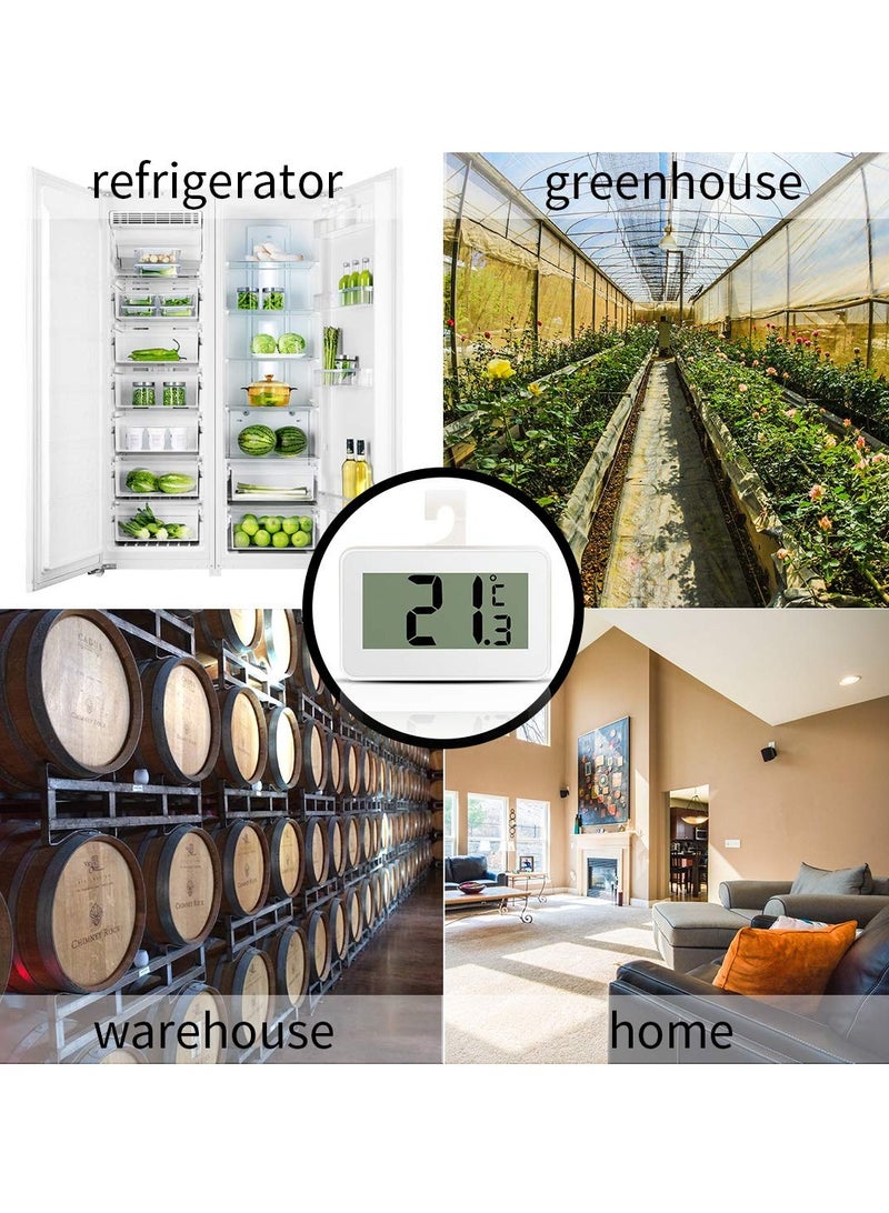 Barakah Digital Refrigerator Thermometer, 2 Pcs Waterproof Freezer Room Thermometer, High Precision Fridge Alarm Thermometer with Hook for Kitchen Home, Fahrenheit () or Celsius() - Image 5