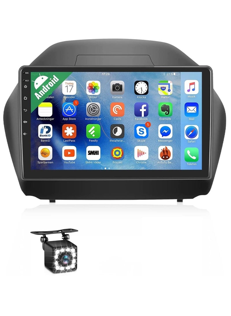 Android Car Stereo for Hyundai Tucson IX35 2009 To 2015 2GB RAM 32GB ROM Mirror-Link Wi-Fi BT, Radio GPS Navigation, 10 Inch Support Apple Carplay, IPS Touch Screen with Backup Camera Included - Image 1