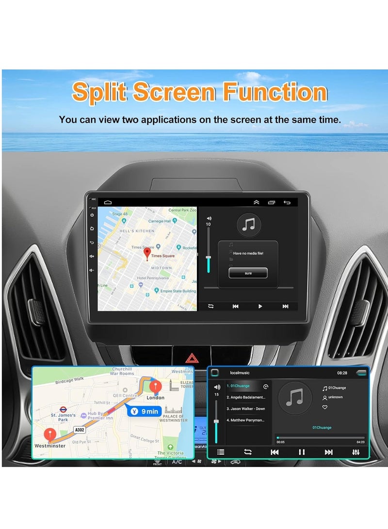 Android Car Stereo for Hyundai Tucson IX35 2009 To 2015 2GB RAM 32GB ROM Mirror-Link Wi-Fi BT, Radio GPS Navigation, 10 Inch Support Apple Carplay, IPS Touch Screen with Backup Camera Included - Image 2