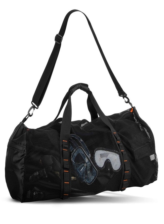 Fitdom 90L Large Mesh Duffle Bag for Scuba Dive or Snorkel Equipment. Best for Water Sports & Beach Activities like Swimming, Diving & Snorkeling. Perfect for Travel, Storage Swim Gym Gears & Balls - Image 1