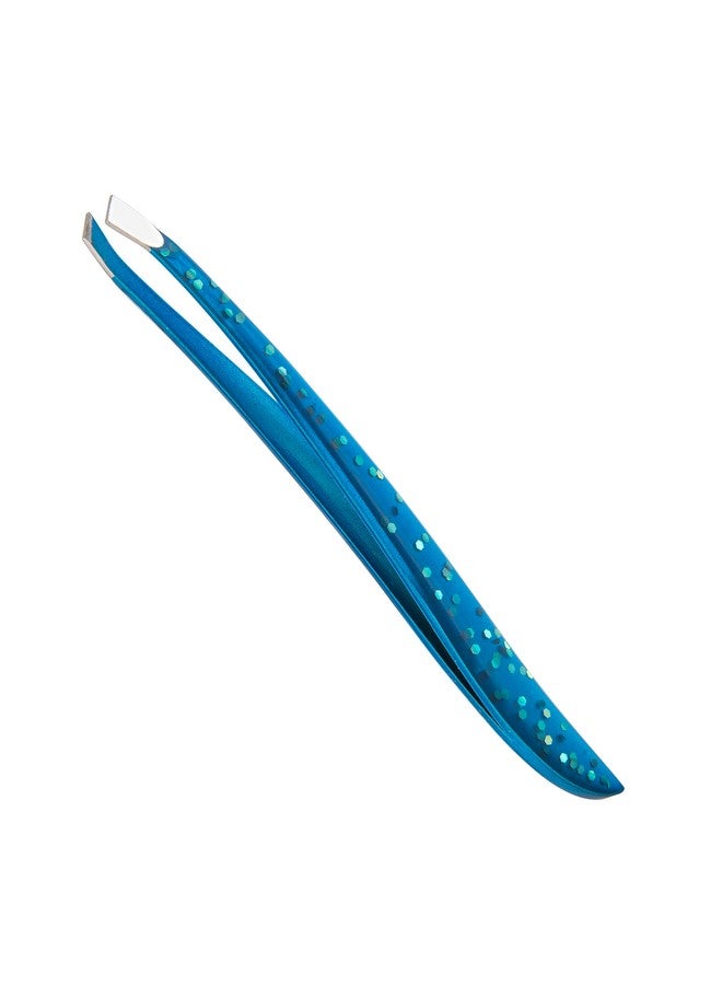 Trim Azure Collection Slant Tip Tweezerprecisionground Tips Grasp Even The Finest Hairsangled To Align With The Brow'S Natural Archcalibrated Tension For More Controlstainless Steel - Image 1