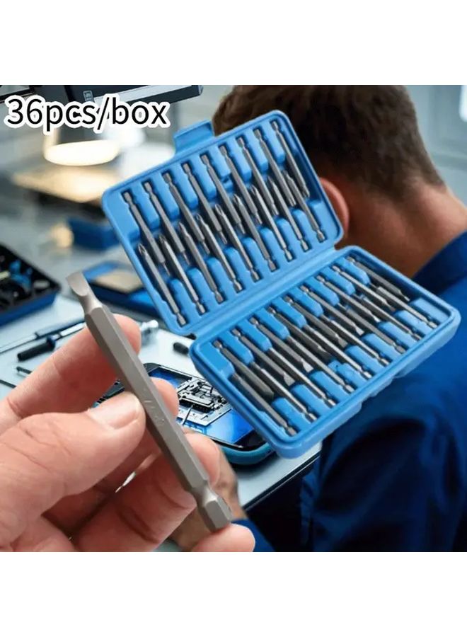 36 قطعة مجموعة رؤوس ممتدة لإصلاح الهاتف المحمول، طقم صيانة مغناطيسي متين من الفولاذ - Image 4