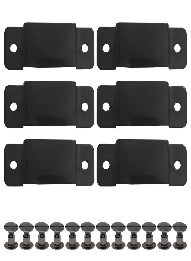 EMVANV 6 PCs Tape Measure Holder Clip,with 12pcs Double Sided Rivets Measuring Tape Belt Holder for Leather Tape Holster and Tool Pocket Pouch(Black) - Image 1