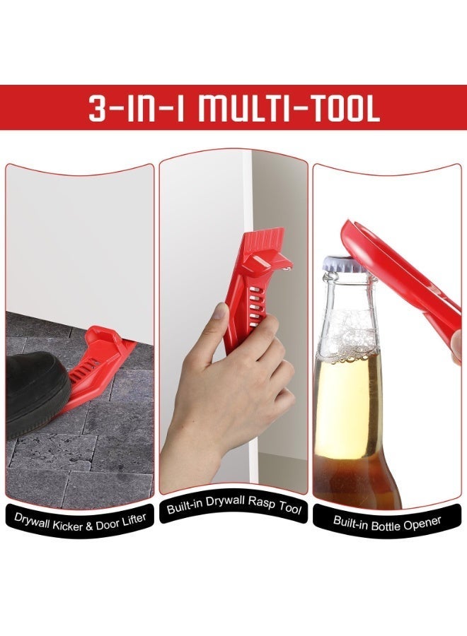 Luckam 2 Pack Drywall Lift Tools, All Metal Sheetrock Kicker with Built-In Rasp & Bottle Opener, Multifunctional Foot Panel Lifter for Wall Panels, Door Installation, Carpentry and Construction Projects - Image 5