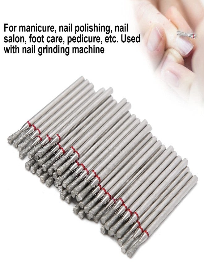 HURRISE Practical Nail Drill Bits, 50Pcs Nail Polishing Grind Head Replacement Accessory Manicure Tool For Acrylic Gel Nails Cuticle Clean Pedicure (F2-2.35mm) - Image 5