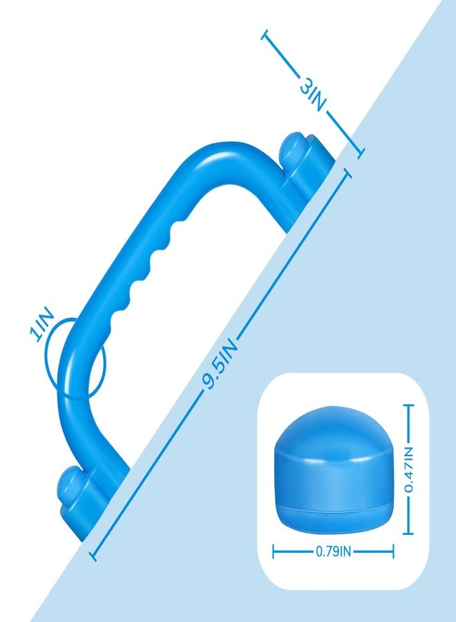 TOPNEW 4Pcs Kids Playground Safety Handles -Swing Set & Climbing Frame Hand Grips, Multi-Color Plastic Grab Bars for Outdoor Playhouse, Jungle Gym, Climbing Frame (Blue) - Image 2