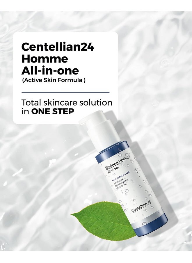 سنتيليان 24 - Madeca Homme Allinone Moisture Essence (4.2 أونصة سائلة) تنعيم وترطيب مهدئ. العناية الكاملة بالبشرة الكورية متعددة الوظائف للرجال. أساسيات السفر من دونغكوك. تيكا كينتيللا اسياتيكا. - Image 1