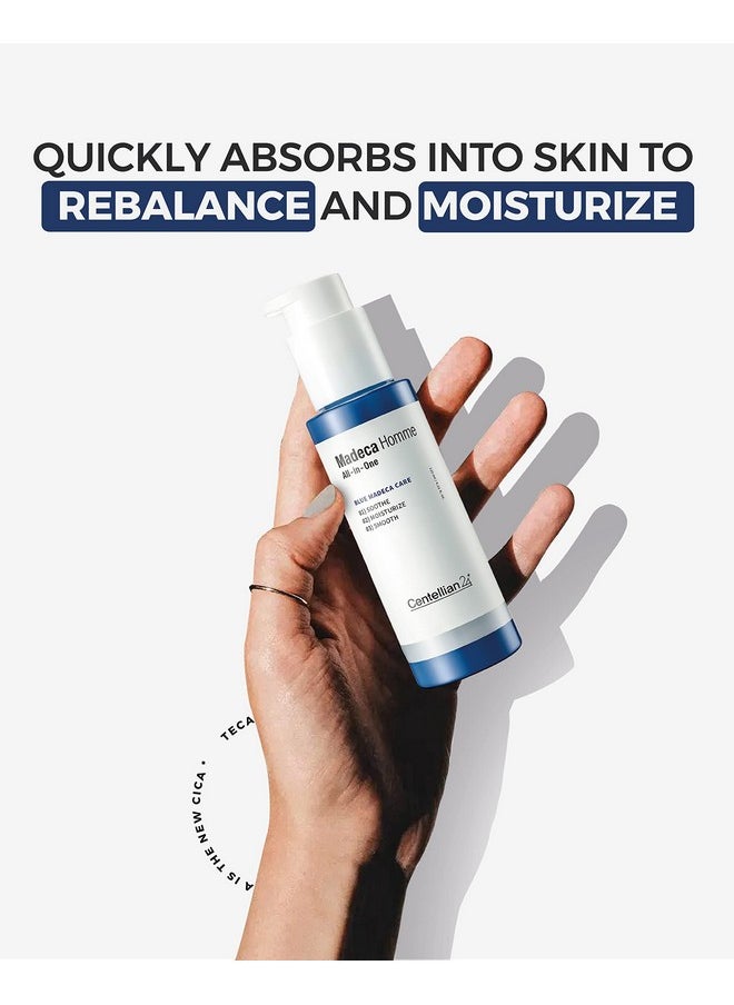 سنتيليان 24 - Madeca Homme Allinone Moisture Essence (4.2 أونصة سائلة) تنعيم وترطيب مهدئ. العناية الكاملة بالبشرة الكورية متعددة الوظائف للرجال. أساسيات السفر من دونغكوك. تيكا كينتيللا اسياتيكا. - Image 1