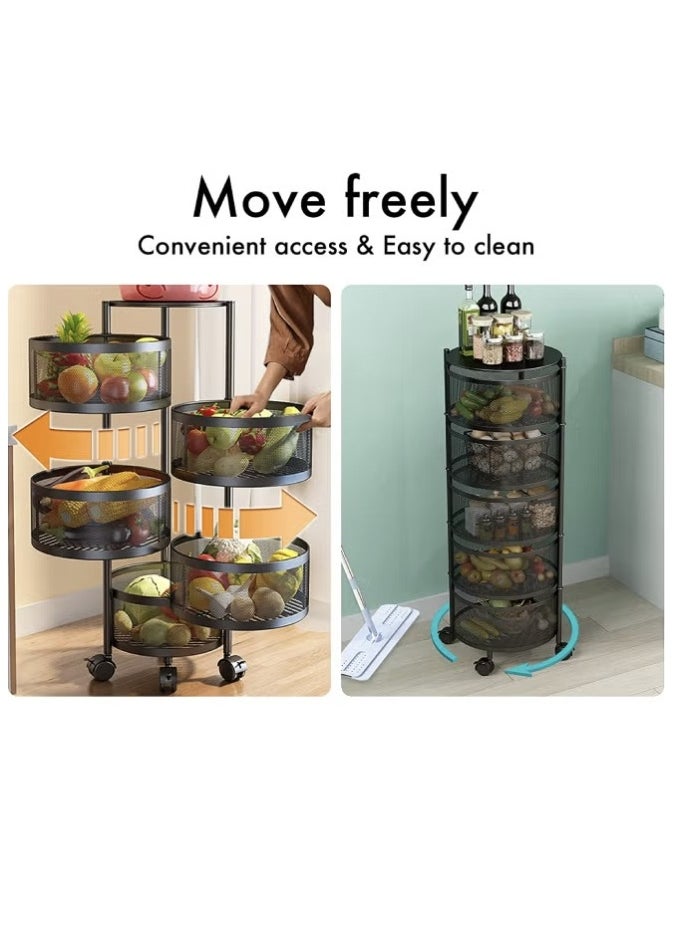 5 -Tier Storage Trolley Cart Black 31x31x86cm - pzsku/ZAC38EFFA4506CBCB139EZ/45/_/1735228720/2d2c62d6-0e78-4e44-a434-ab9ac463add3