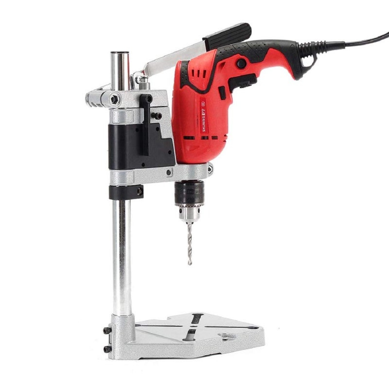 MAHARAJ Complete Hand Drill Machine Stand 400mm Mini Drill Stand Bench Press Aluminum Base Angle Drill 10 mm Chuck Size 400mm Hand Drill Stand CM4 Drill and Vice not Included  - Image 1